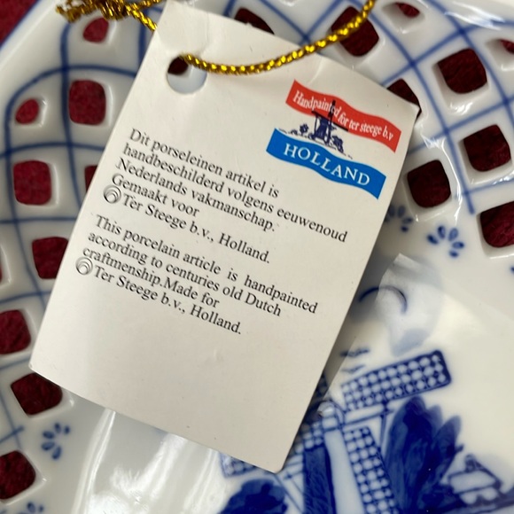 NEW Blue and White Delft Porcelain painted trinket tray or teabag holder or… - Picture 7 of 11